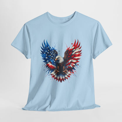Patriotic Eagle Shirt - Bald Eagle Flag Wings Tee