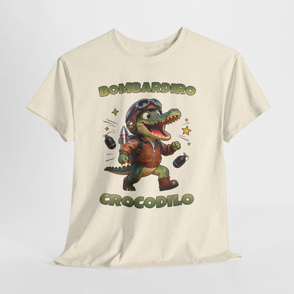 Bombardiro Crocodilo Shirt – Funny Jetpack Crocodile Cartoon Tee