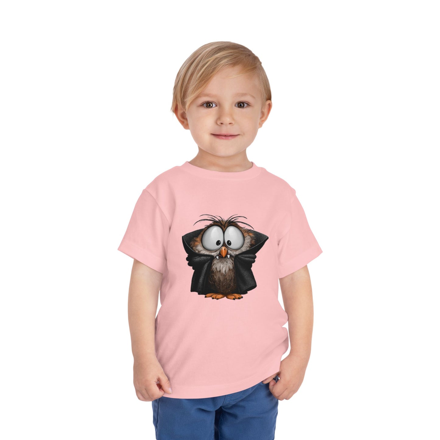 Vampire Owl Kids T-Shirt - Cute Big Eyes Toddler Halloween Tee