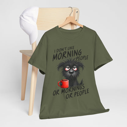 Grumpy Morning Dog T-Shirt - Funny Coffee Tee