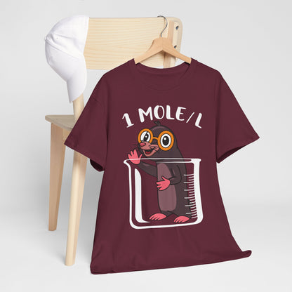 1 MOLE/L Shirt - Funny Chemistry Pun Tee, Science Nerd Gift
