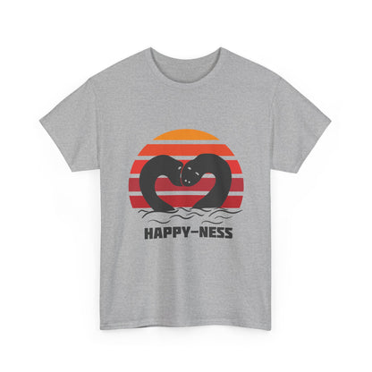 Happy-Ness Loch Ness Shirt - Cute Nessie Heart Retro Sunset Tee - Scotland Souvenir