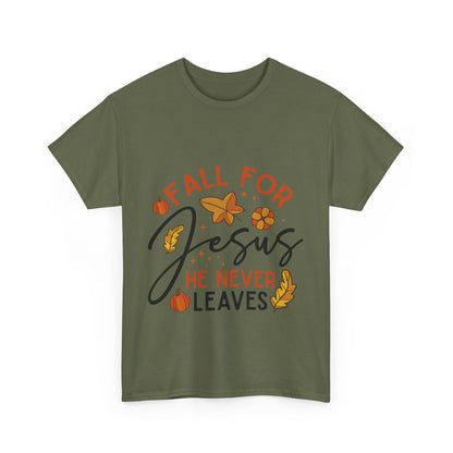 Fall For Jesus T-Shirt - Christian Faith Thanksgiving Autumn Pumpkin Tee