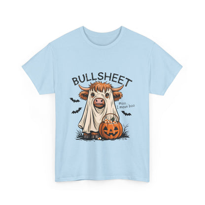 Funny Highland Cow Halloween T-Shirt - Ghost Costume Cow Tee