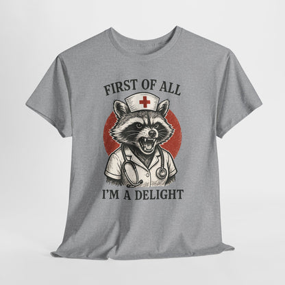 Nurse Raccoon I’m a Delight Shirt - Funny Night Shift Tee