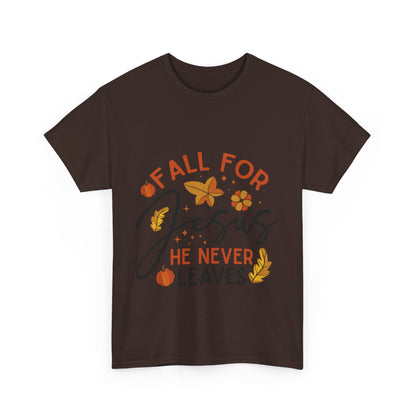 Fall For Jesus T-Shirt - Christian Faith Thanksgiving Autumn Pumpkin Tee