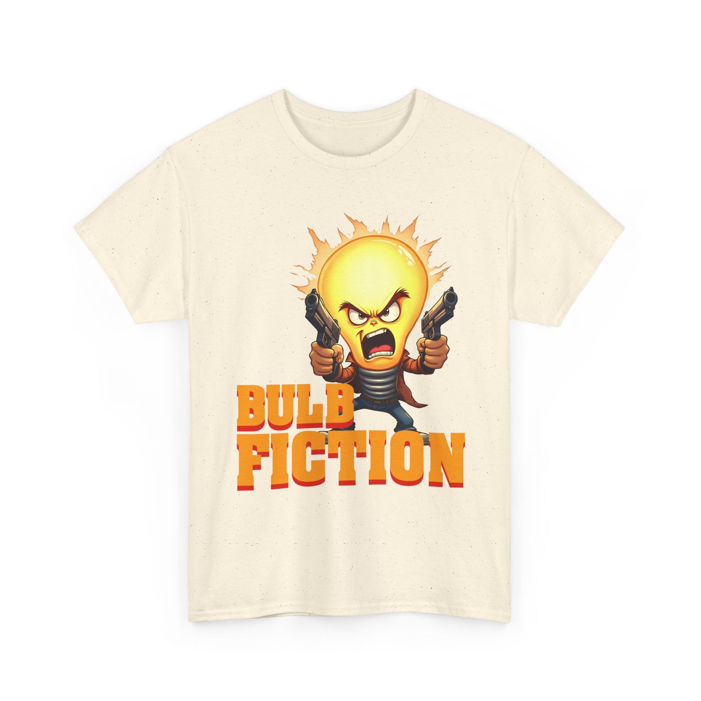 Bulb Fiction Shirt – Funny Movie Parody Tee, Pulp Fiction Lamp Cartoon t-Shirt