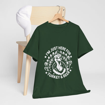 Turkey and Beer T-Shirt - Funny Thanksgiving Drinking Tee
