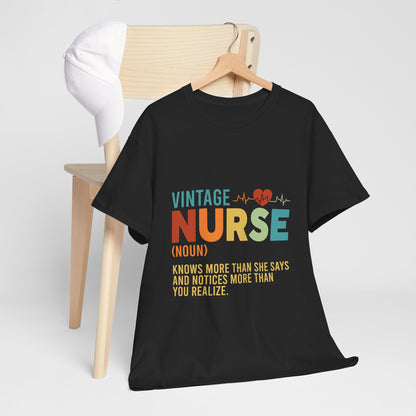 Vintage Nurse Shirt - Knows More Than She Says Tee