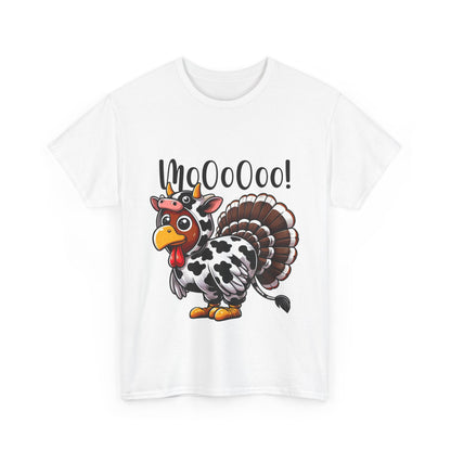 Turkey Moo T-Shirt - Funny Thanksgiving Cow Costume Tee