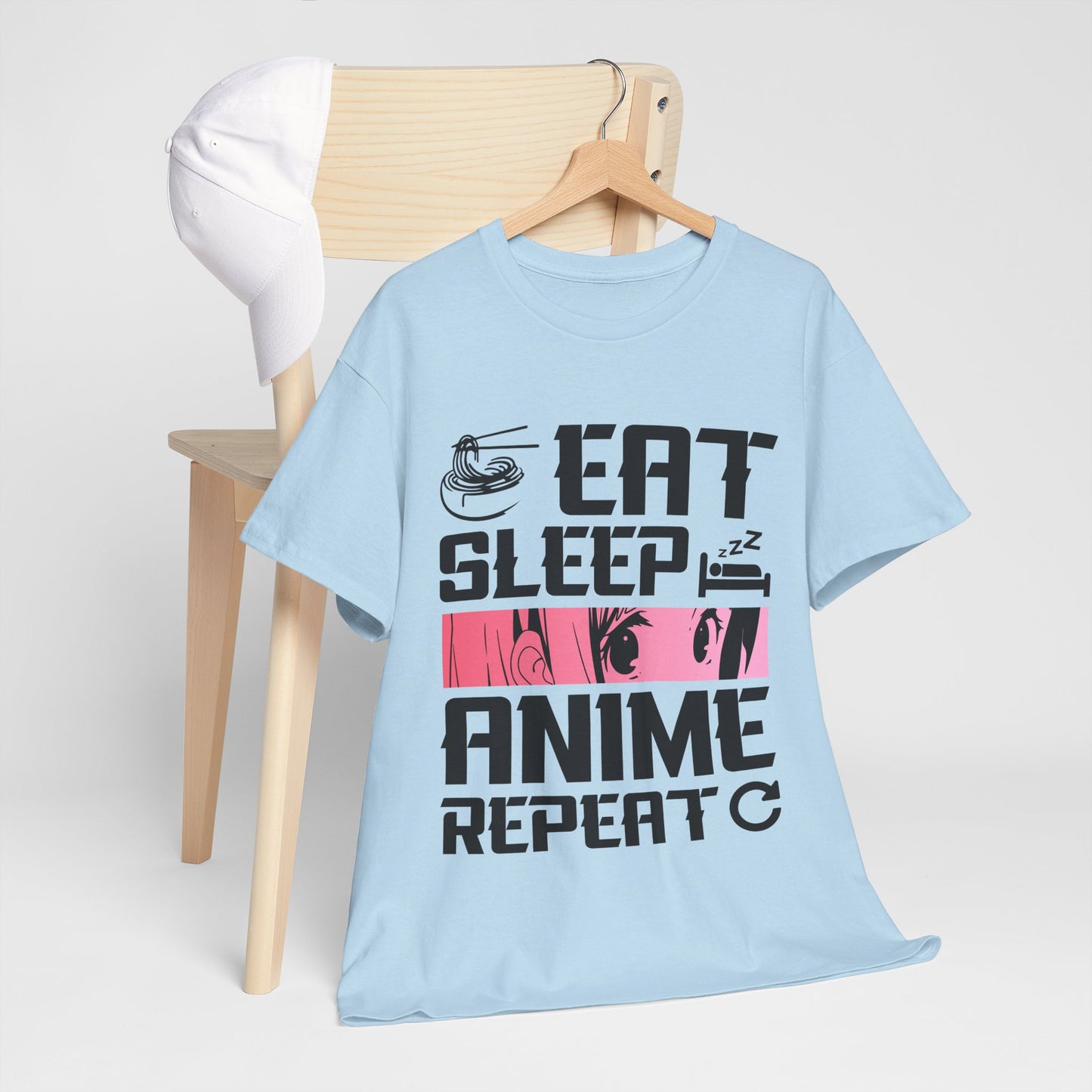 Eat Sleep Anime Repeat Shirt - Otaku Routine Tee