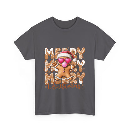 Merry Christmas Gingerbread T-Shirt - Funny Holiday Cookie Tee