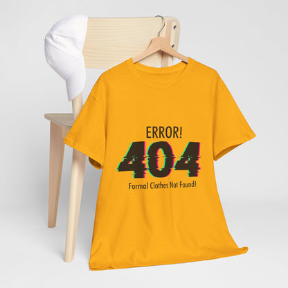 404 Error T-Shirt - Formal Clothes Not Found Glitch