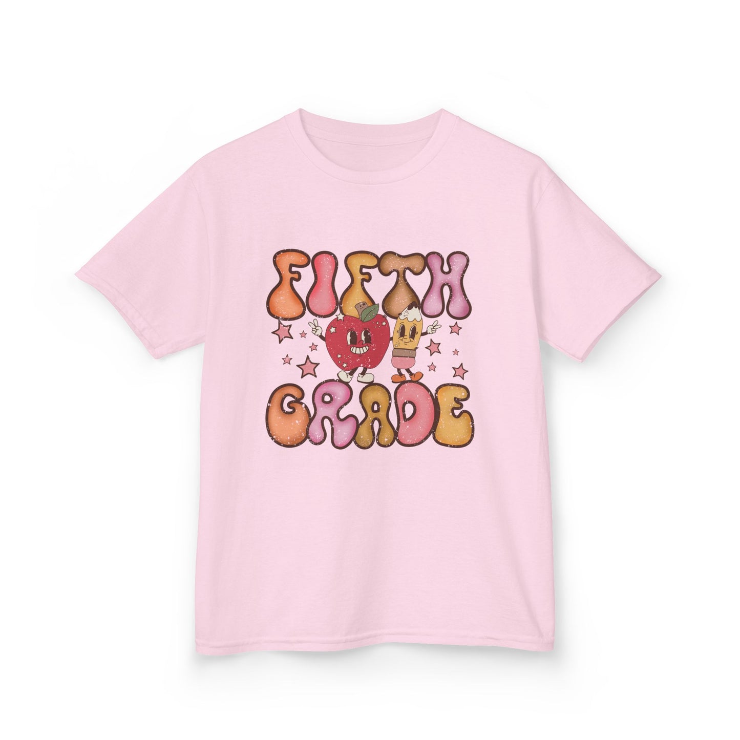 Fifth Grade Bubble Letters T-Shirt | Cute Retro Back to School Tee
