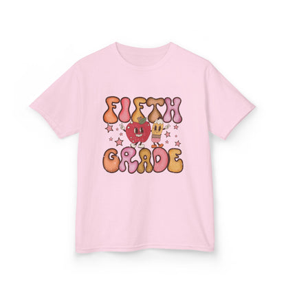 Fifth Grade Bubble Letters T-Shirt | Cute Retro Back to School Tee