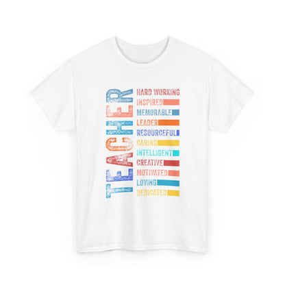 TEACHER Acronym Shirt - Colorful Back to School Gift for Teachers, Appreciation Tee, Educator Staff T-Shirt