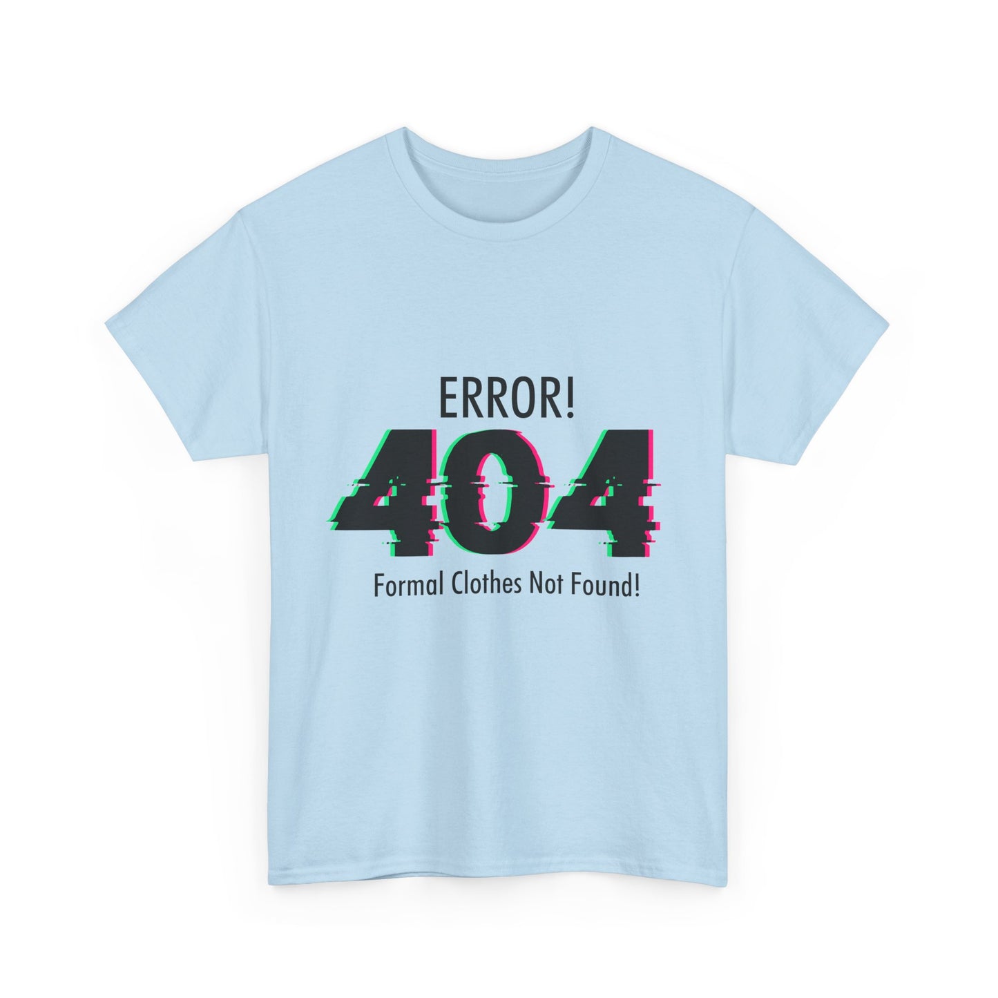 404 Error T-Shirt - Formal Clothes Not Found Glitch