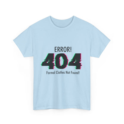 404 Error T-Shirt - Formal Clothes Not Found Glitch