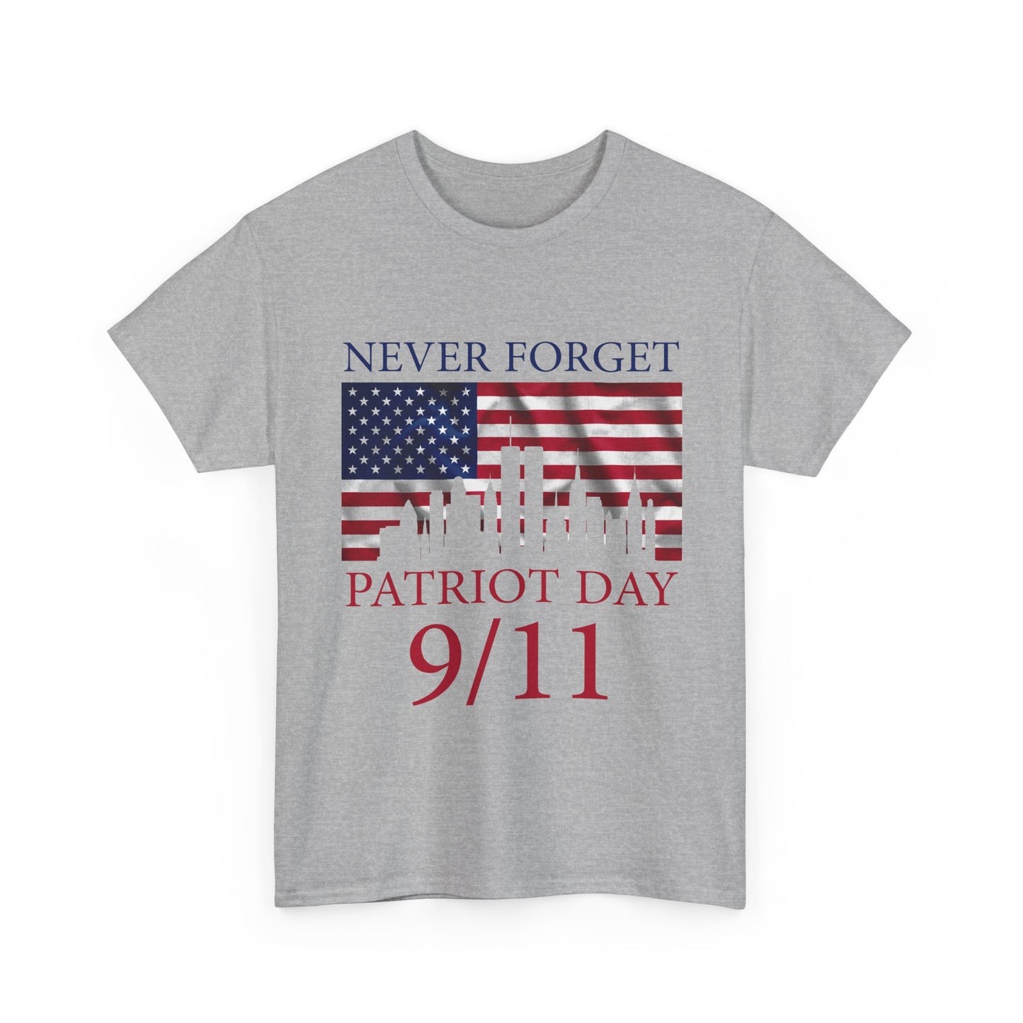 Patriot Day 9/11 T-Shirt - Never Forget American Flag NYC Memorial Tee