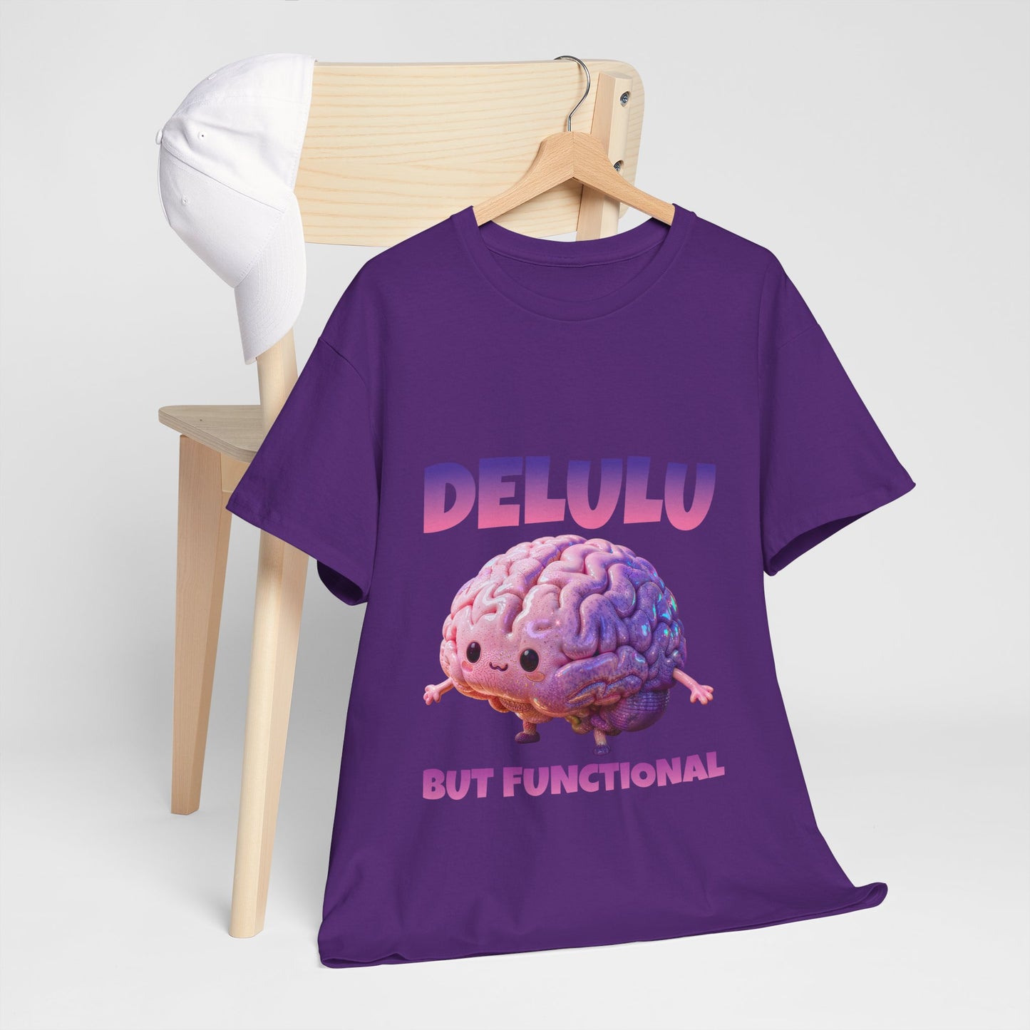 Delulu But Functional Shirt – Funny Kawaii Mental Health Humor Tee