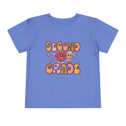 Second Grade Bubble Letters T-Shirt | Cute Retro Kawaii Back to School Kids Tee