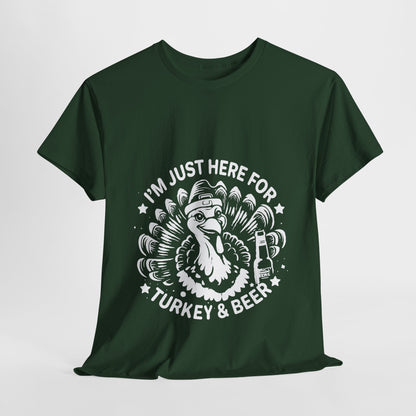 Turkey and Beer T-Shirt - Funny Thanksgiving Drinking Tee