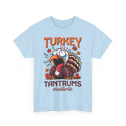 Turkey and Tantrums T-Shirt - Funny Thanksgiving Toddler Life Tee
