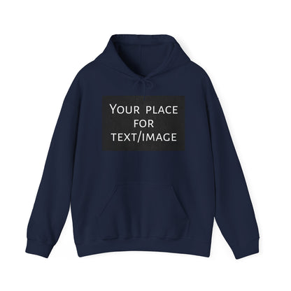 Bluza z kapturem z nadrukiem z przodu i/lub z tyłu – spersonalizowana bluza z tekstem lub obrazem, wyjątkowy prezent, spersonalizowana bluza unisex z kapturem na imprezy, logo i nie tylko