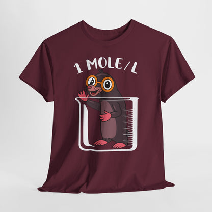 1 MOLE/L Shirt - Funny Chemistry Pun Tee, Science Nerd Gift