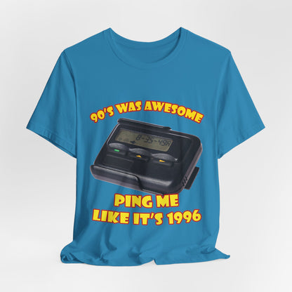 Ping Me Like It's 1996 T-Shirt - Retro Pager Tee
