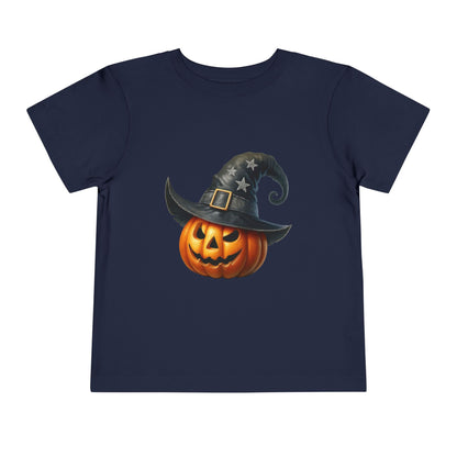 Witch Hat Pumpkin Kids T-Shirt - Smiling Jack O' Lantern Toddler Tee