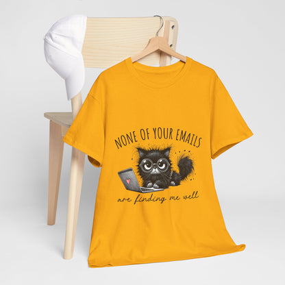Work From Home Grumpy Cat T-Shirt - None of Your Emails Tee