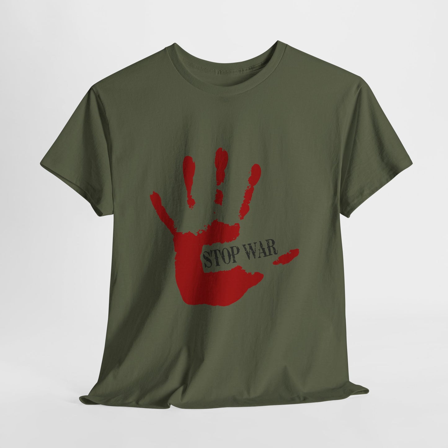 Stop War Handprint Shirt - Peace Protest Tee