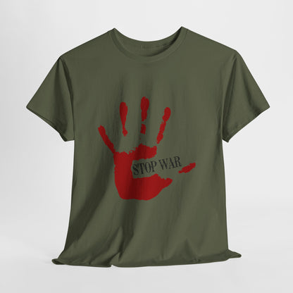 Stop War Handprint Shirt - Peace Protest Tee
