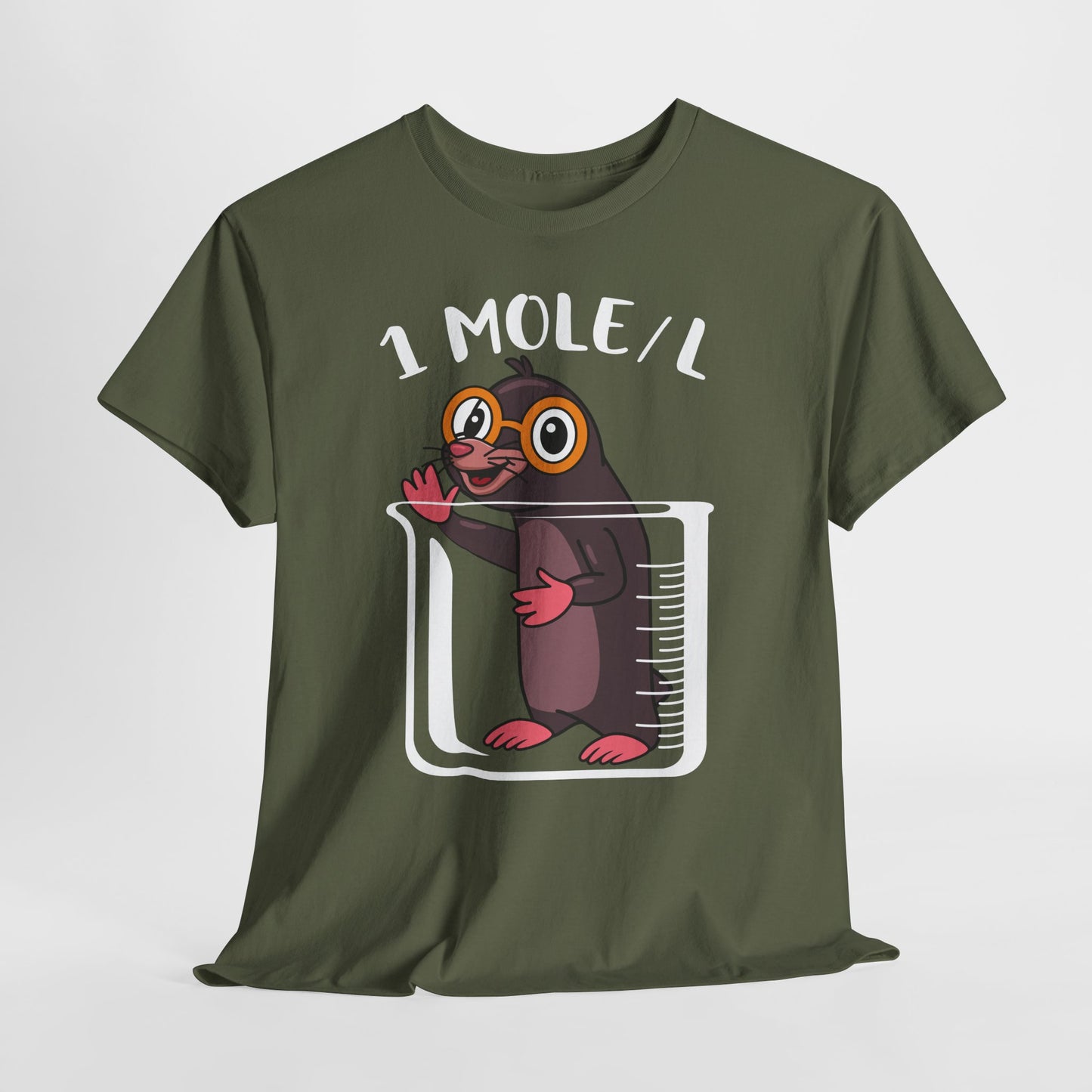 1 MOLE/L Shirt - Funny Chemistry Pun Tee, Science Nerd Gift