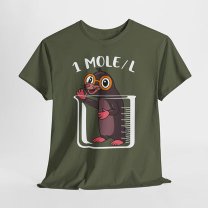 1 MOLE/L Shirt - Funny Chemistry Pun Tee, Science Nerd Gift