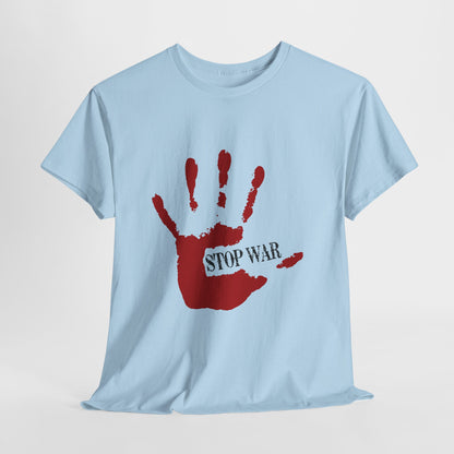 Stop War Handprint Shirt - Peace Protest Tee