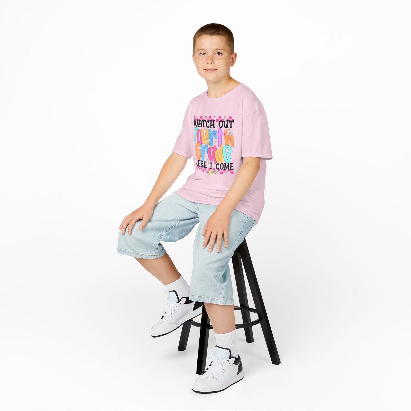 Watch Out Fourth Grade Shirt - Funny Kids Back to School Tee, Heavy Cotton 4th Grade Shirt, First Day of School Outfit