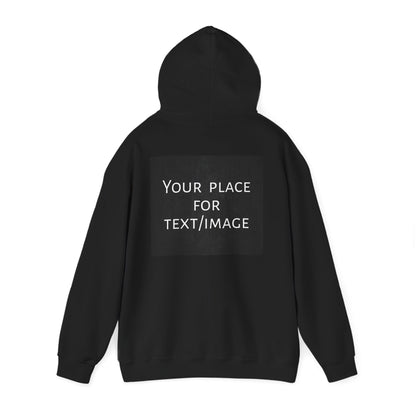 Bluza z kapturem z nadrukiem z przodu i/lub z tyłu – spersonalizowana bluza z tekstem lub obrazem, wyjątkowy prezent, spersonalizowana bluza unisex z kapturem na imprezy, logo i nie tylko