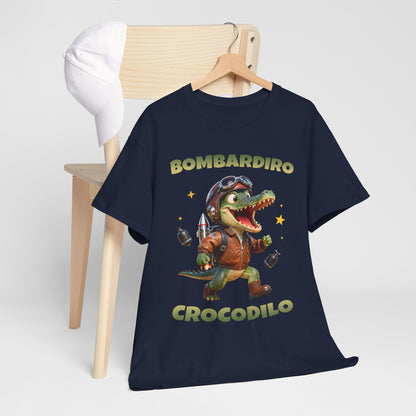Bombardiro Crocodilo Shirt – Funny Jetpack Crocodile Cartoon Tee