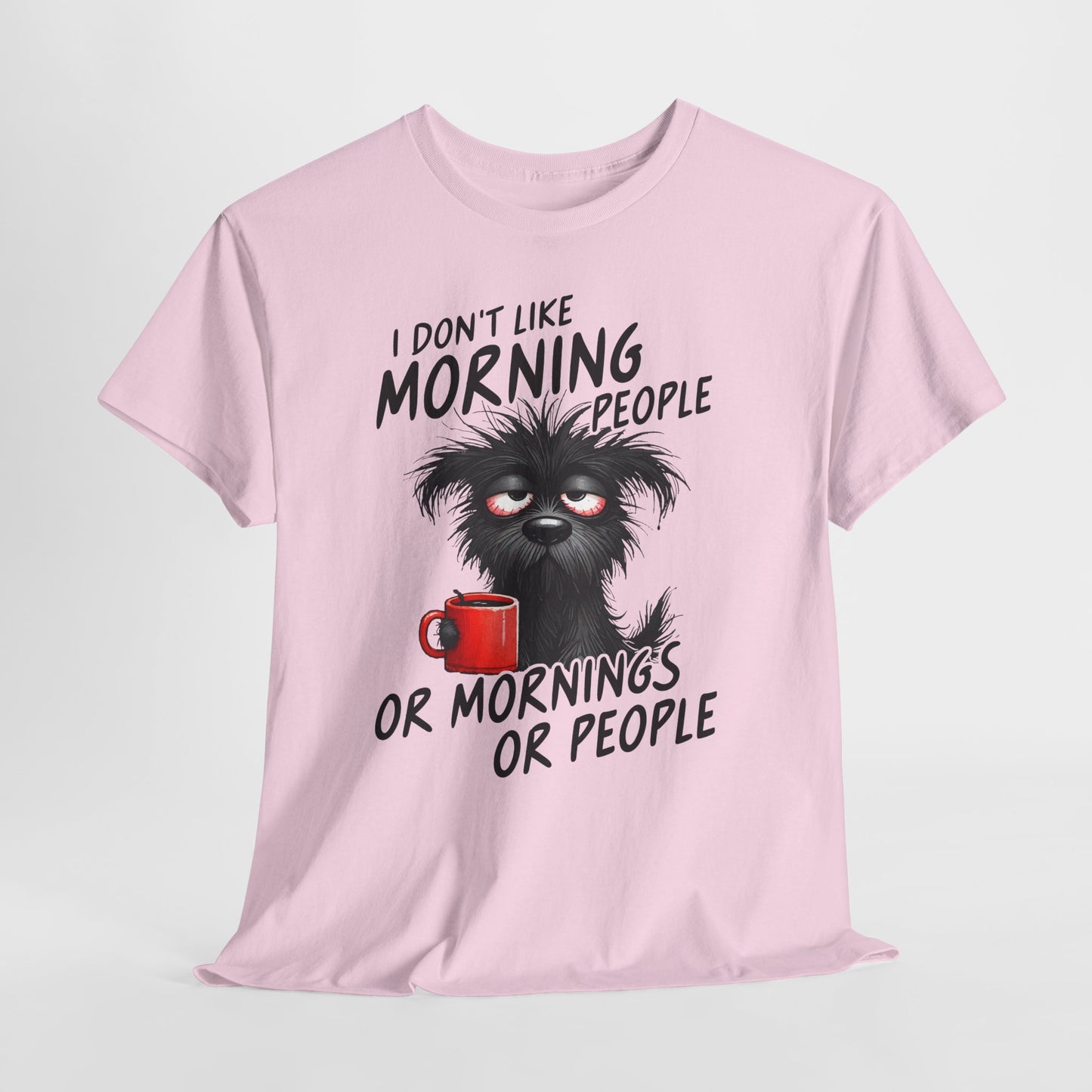 Grumpy Morning Dog T-Shirt - Funny Coffee Tee