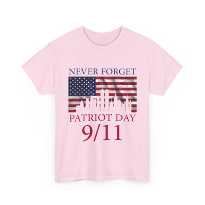 Patriot Day 9/11 T-Shirt - Never Forget American Flag NYC Memorial Tee