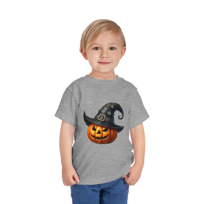 Witch Hat Pumpkin Kids T-Shirt - Smiling Jack O' Lantern Toddler Tee