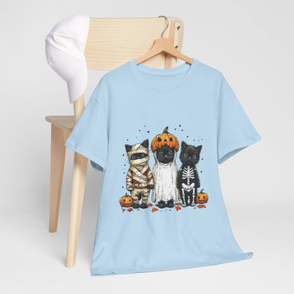 Black Cat Halloween Shirt - Mummy Ghost Skeleton Cats