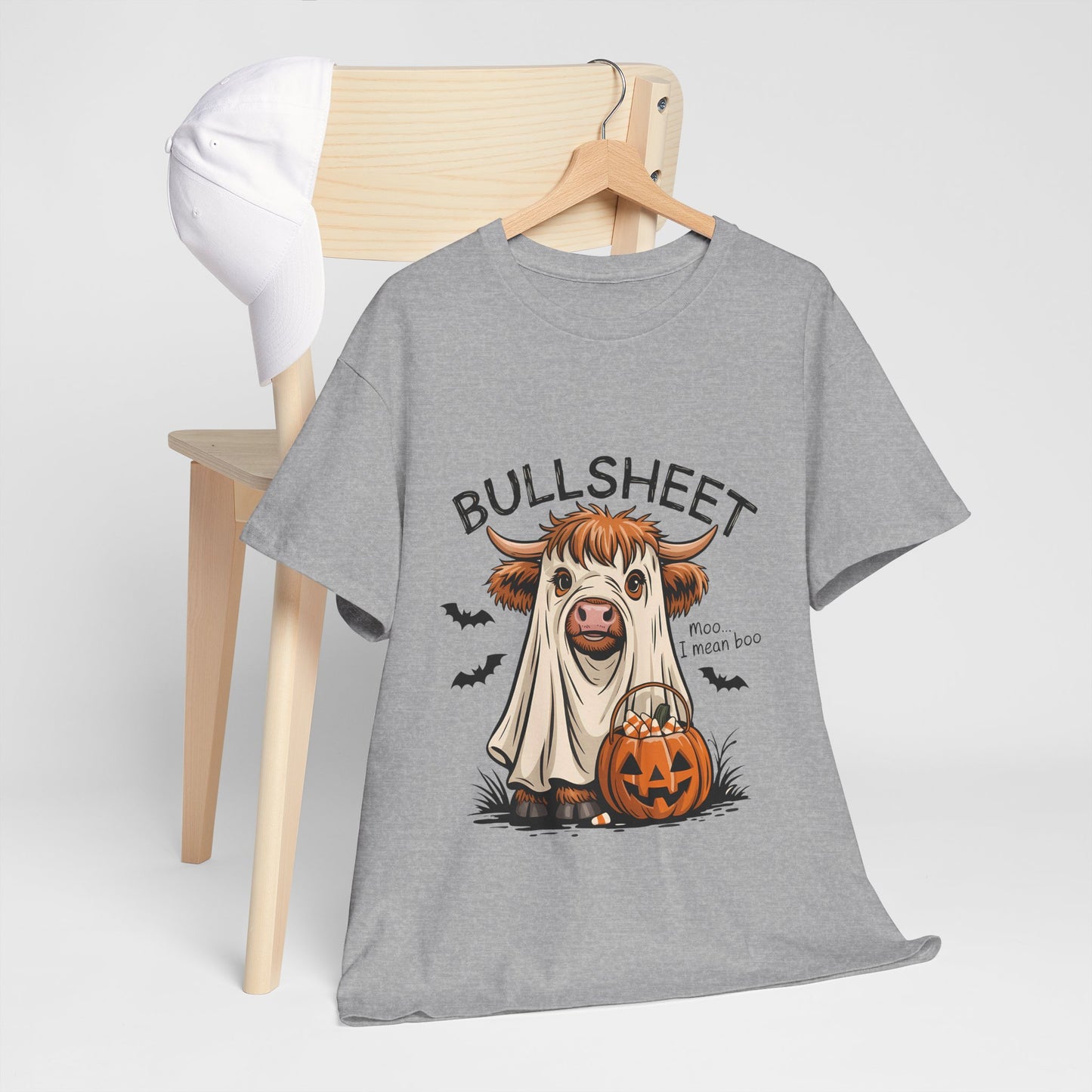 Funny Highland Cow Halloween T-Shirt - Ghost Costume Cow Tee