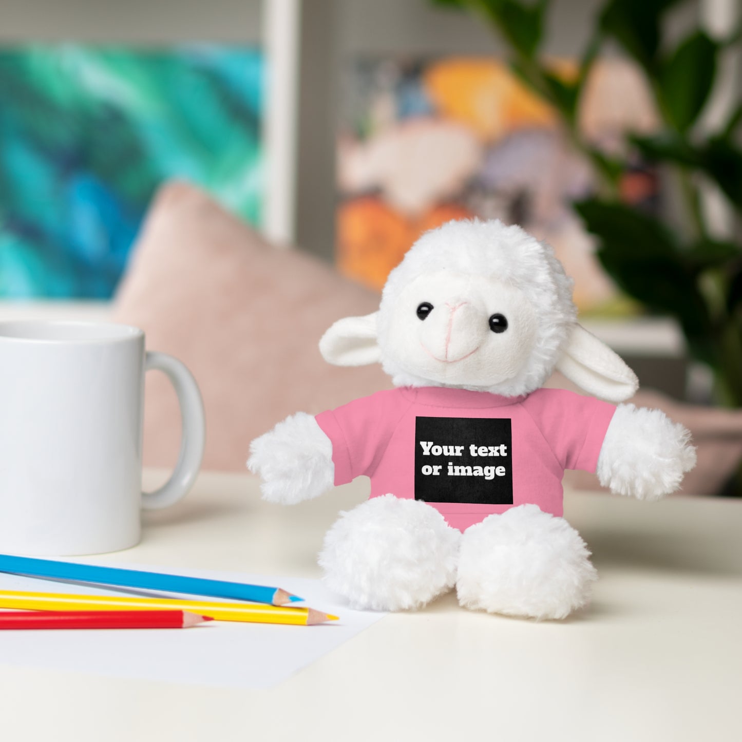 Personalisiertes Plüschtier mit individuellem T-Shirt – Einzigartiges Geschenk mit Namen oder Foto