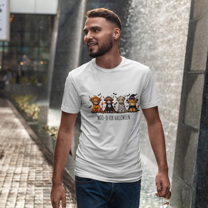 Highland Cow Halloween T-Shirt – Cute Spooky Cows in Costumes