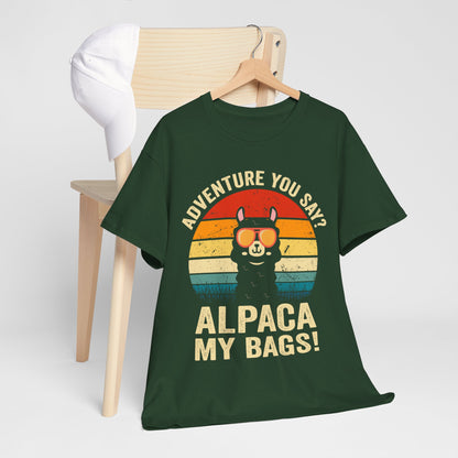 Alpaca My Bags T-Shirt - Funny Llama Travel Retro Sunset Tee