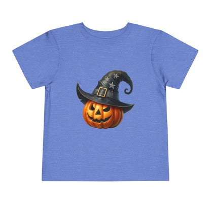 Witch Hat Pumpkin Kids T-Shirt - Smiling Jack O' Lantern Toddler Tee