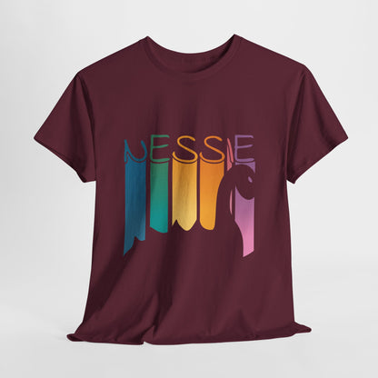 Nessie T-Shirt - Loch Ness Monster Retro Rainbow Tee